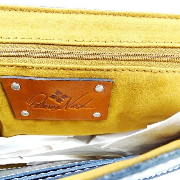 PATRICIA NASH Baku Platinum Color Petals Leather Clutch Crossbody - Picture 5 of 7